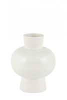 Kat White And Cream Wide Ceramic Vase
