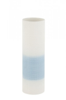 Katy Medium White And Light Blue Gloss Vase