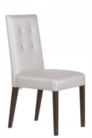 Kendra Pearl Leather And Cream Fabric Dining Chair