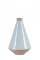 Kenji Medium Crackled Effect Light Blue Vase