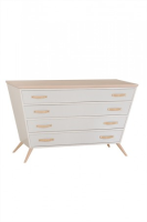 Laurel High Gloss Cream And Grey Chest Of Drawers