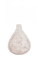 Lauren Medium White And Pink Ceramic Vase