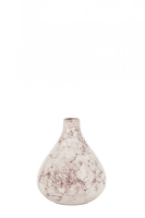 Lauren Small White And Pink Ceramic Vase