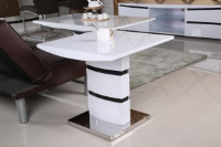 Lenny White And Black Side Table