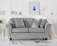 Libby Chesterfield Inspired Light Grey 2 Seater Sofa