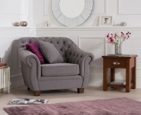 Libby Chesterfield Inspired Mid Grey Armchair