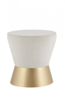 Lilian Cream Gloss And Gold Side Table