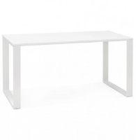 Lisa White Gloss And Steel Office Desk