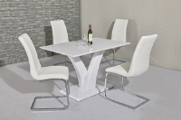 Lizzy Small 120cm White High Gloss Dining Table