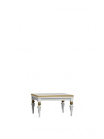 Luxor High Gloss White With Gold Painted Trim Coffee Table