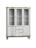 Luxor High Gloss White With Gold Painted Trim Display Unit