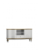 Luxor High Gloss White With Gold Painted Trim TV Unit