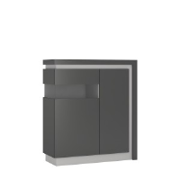 Lyon Platinum Grey Cabinet With Display & LED LH Or RH