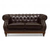 Mable Brown Leather 2 Seater Sofa