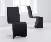Maddison Black Leather Dining Chair