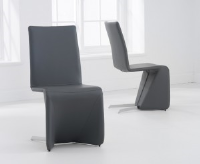Maddison Charcoal Grey Leather Dining Chair