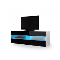Maddox Small Black / White High Gloss TV Stand 100cm