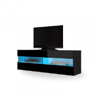 Maddox Small Black High Gloss TV Stand 100cm