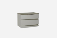 Madrid Light Cappuccino / Cashmere 2 Drawer Bedside Table