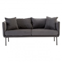Magnus Grey Fabric 2 Seater Sofa