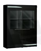 Malibu High Gloss Black 2 Door Display Unit