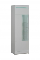 Malibu Narrow White Gloss Display Cabinet