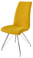 Mandy Yellow Fabric Dining Chair