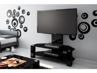 Mario Black High Gloss Stand With Mount 110cm