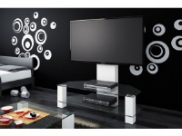 Mario High Gloss TV Unit With Mount Clear Or Black Glass