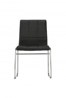 Maru Leather Dining Chair In Black
