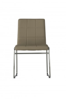 Maru Leather Dining Chair In Stone/Beige