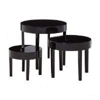 Maurice Black High Gloss Nest of Tables