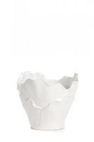 Maurice Leaf White Ceramic Vase