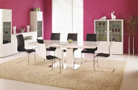 Maxwell Wide High Gloss White Extending Table 180-220cm