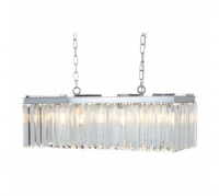 Meghan Chrome and Crystal Glass Pendant Light