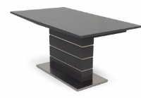 Meridius Grey Gloss Extendable Dining Table