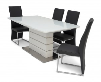 Meridius White Gloss Extendable Dining Table