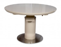 Merlin Round Cream Gloss Dining Table 120cm