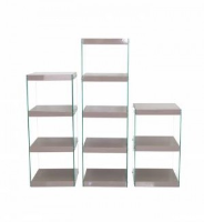 Minx Gloss And Glass Shelving Unit 3 Sizes