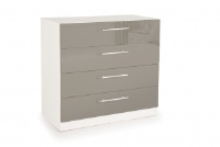 Moghul Gloss Grey 4 Drawer Chest