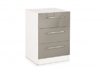Moghul Grey Gloss/White Bedside Table