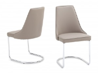Moira Taupe Leather Dining Chair