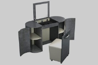 Monique Slate Grey Dressing Table With Stool