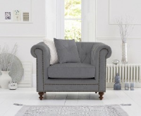 Montreal Grey Fabric Armchair