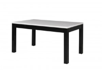Morris White And Black Gloss Chunky Block Dining Table 160cm or 180cm