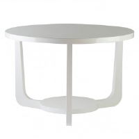 Morrison White High Gloss Round Side Table