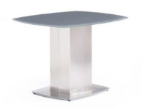 Movita Square White Glass Side Table 60cm