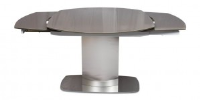 Movita Taupe Glass Swivel Extendable Dining Table 130cm