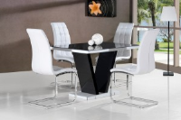 Mozart Black Gloss Dining Table-2 Sizes 120cm or 160cm