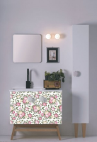 Nanco Piu Vintage Bathroom Set With Floral Print